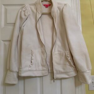 Lilly Pulitzer Women's Cream Jacket fleece size m